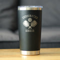 Designated Dinker - Insulated Coffee Tumbler Cup with Sliding Lid - Stainless Steel Insulated Mug - Funny Pickleball Themed Gifts and Decor